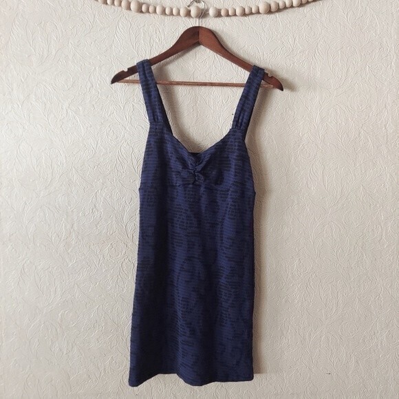 Free People Dresses & Skirts - Free People blue black bodycon jacquard mini dress Sz small